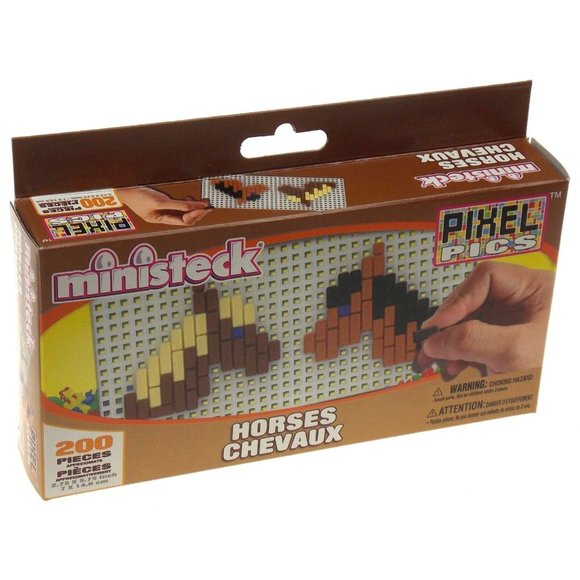 Ministeck Pixel Pics Puppies & Horses Set 2 Dog Puppy Pony Craft Puzzle Activity - Picture 2 of 2